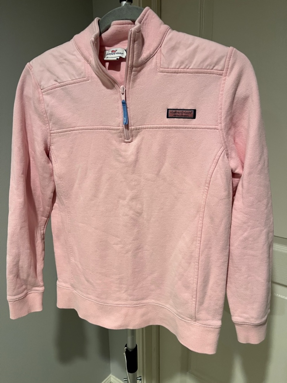 Vineyard Vines Pink Quarter-Zip Fleece Pullover